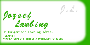 jozsef lambing business card